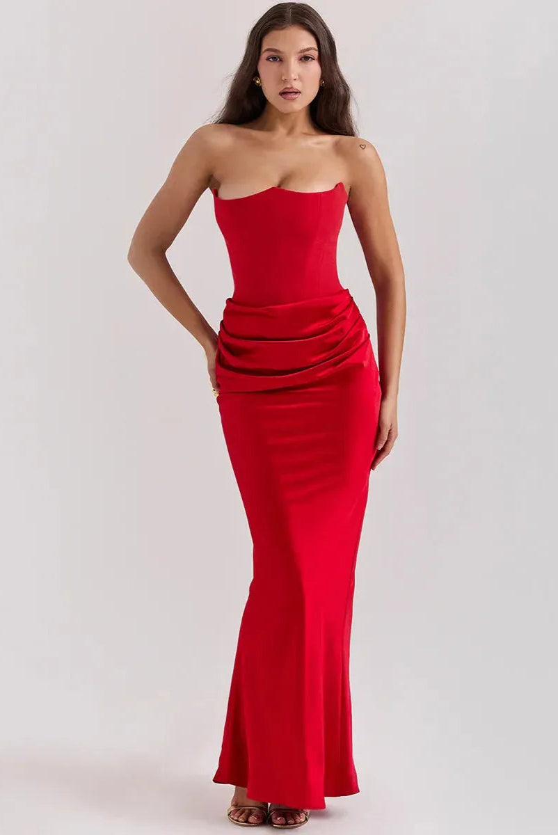 vestidos  vestido largo vestido elegante 
Veliara store Veliara moldeadores shein vestidos vestido rojo  vestido sencillo vestido sexy vestido con corset vestido graduacion vestido fiesta