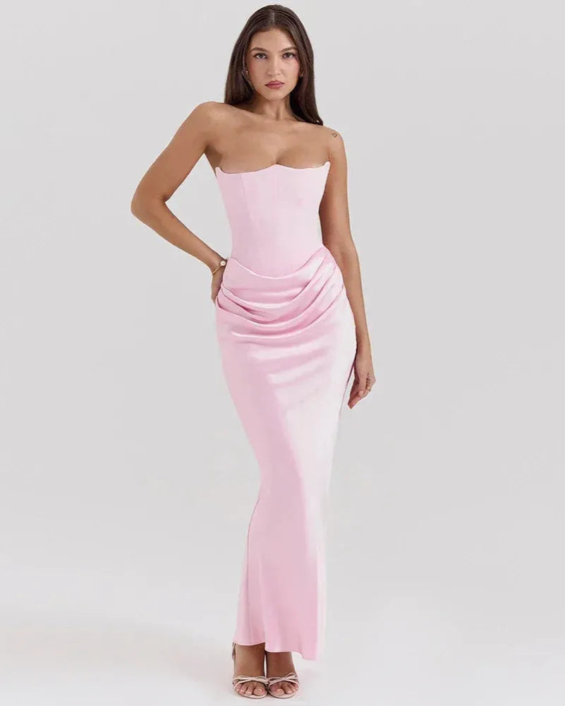 vestidos  vestido largo vestido elegante 
Veliara store Veliara moldeadores shein vestidos vestido rosa  vestido sencillo vestido sexy vestido con corset vestido graduacion vestido fiesta