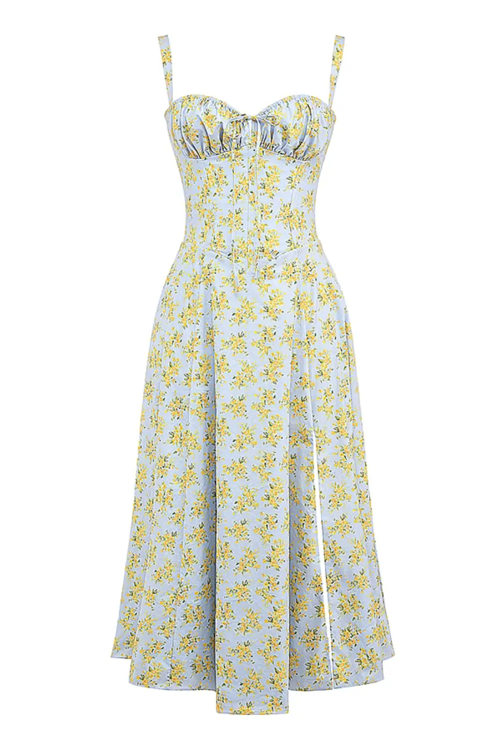 Vestido Midi Attracione Floral - Moldea la Cintura