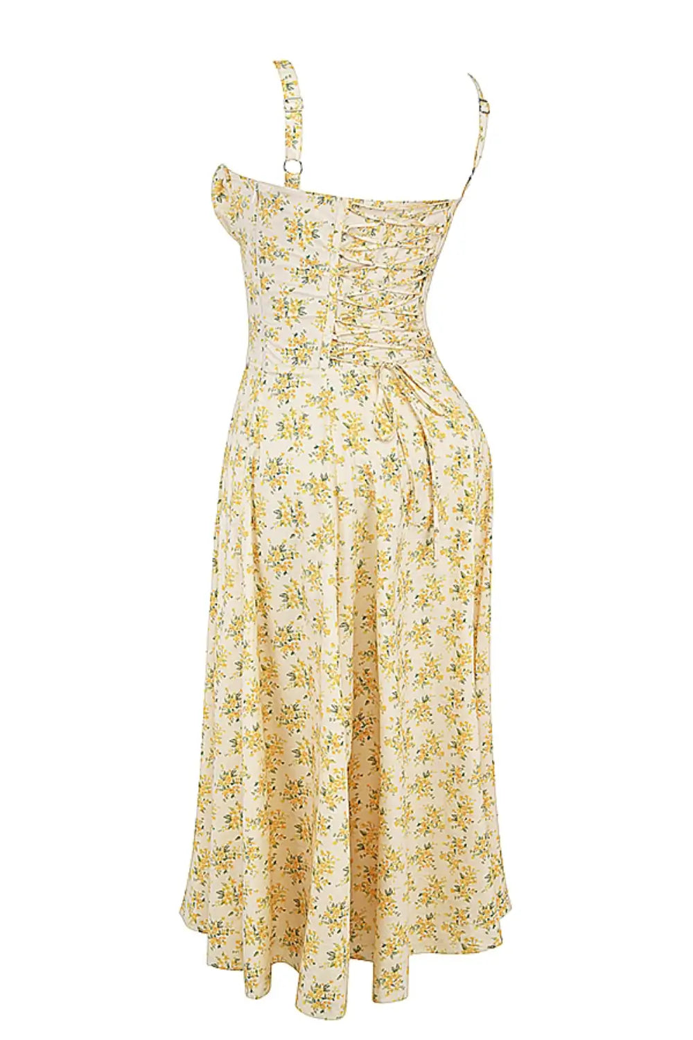 Vestido Midi Attracione Floral - Moldea la Cintura