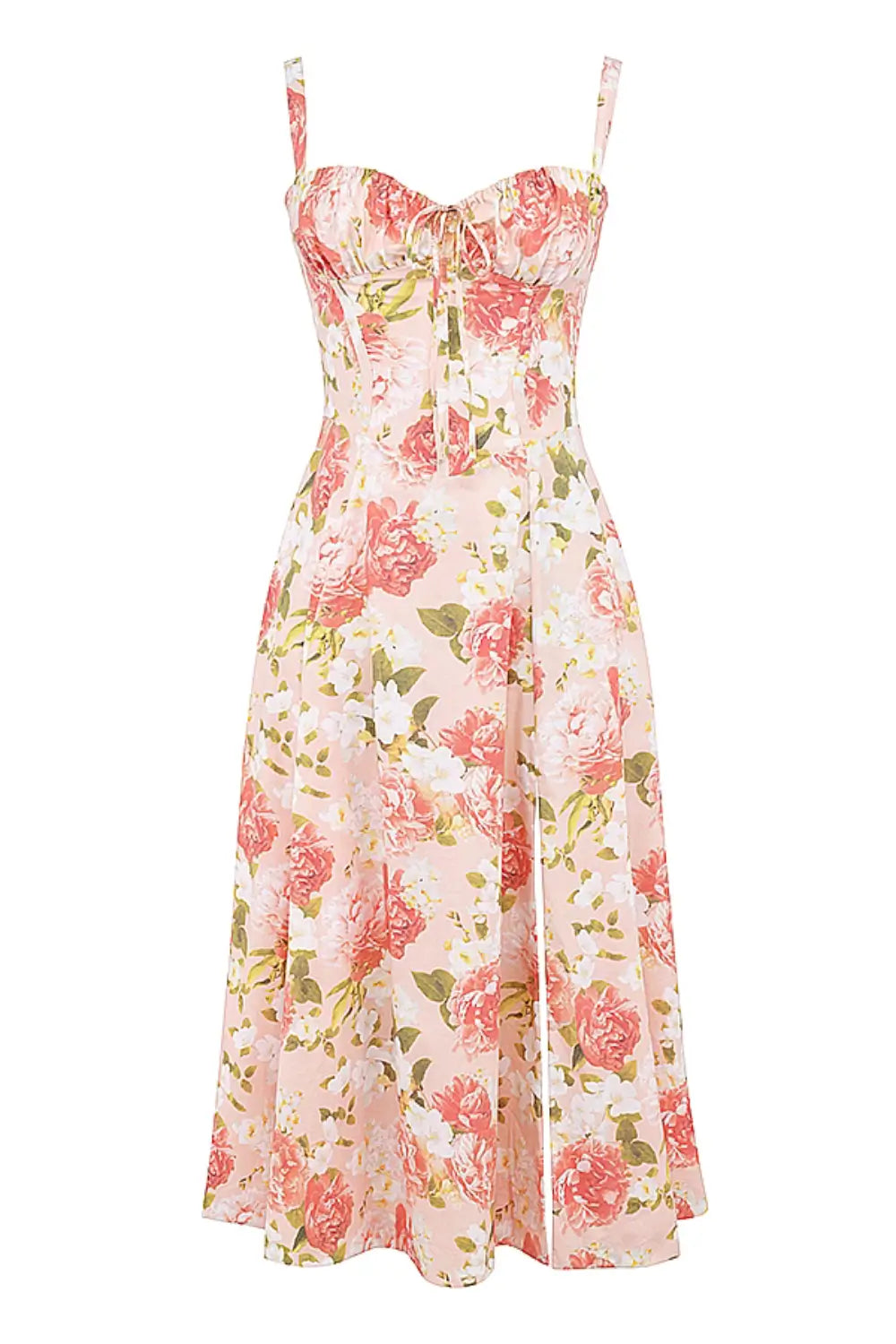 Vestido Midi Attracione Floral - Moldea la Cintura