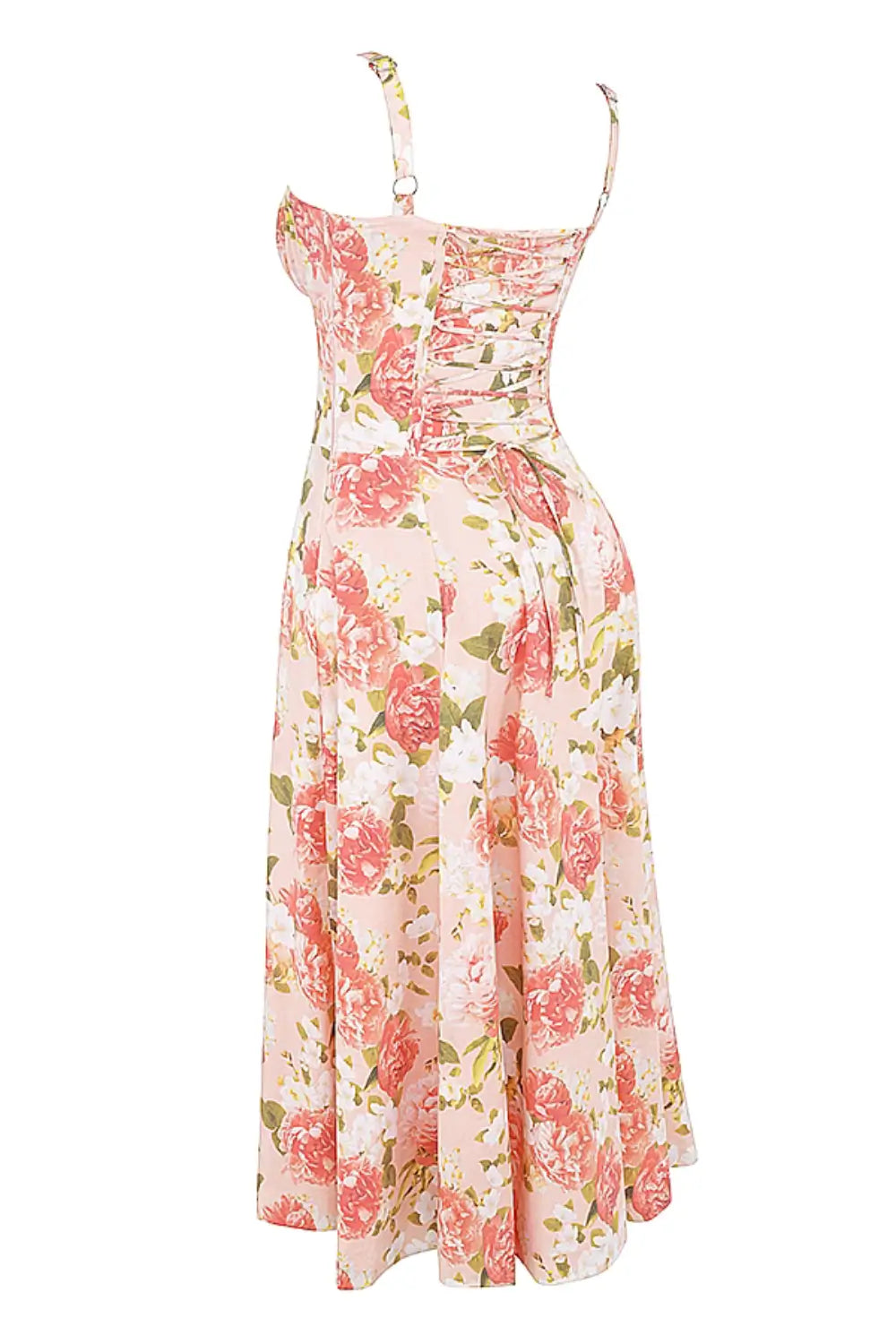 Vestido Midi Attracione Floral - Moldea la Cintura