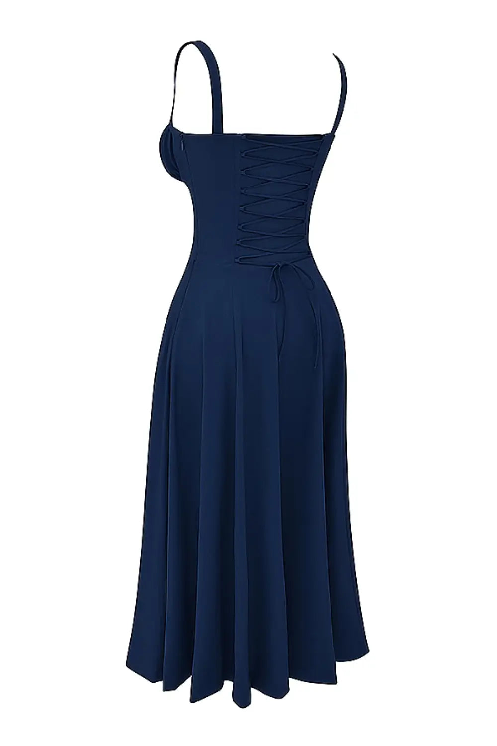 Vestido Midi Azul Corset
